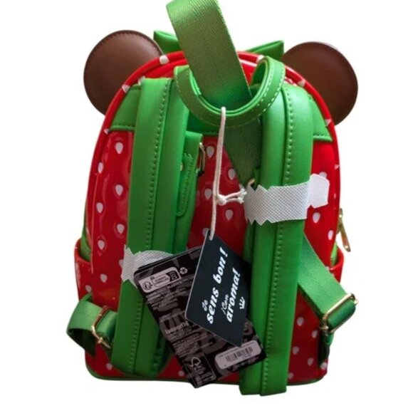 Loungefly Disney Chocolate scented Strawberry Ears Mini Backpack NWT - Picture 3 of 8